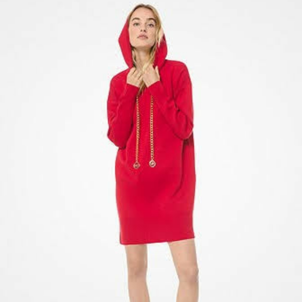 🎆 CLOSET CLEAR OUT DEALS 🎆-Michael kors Logo Chain Stretch Hoodie Dress